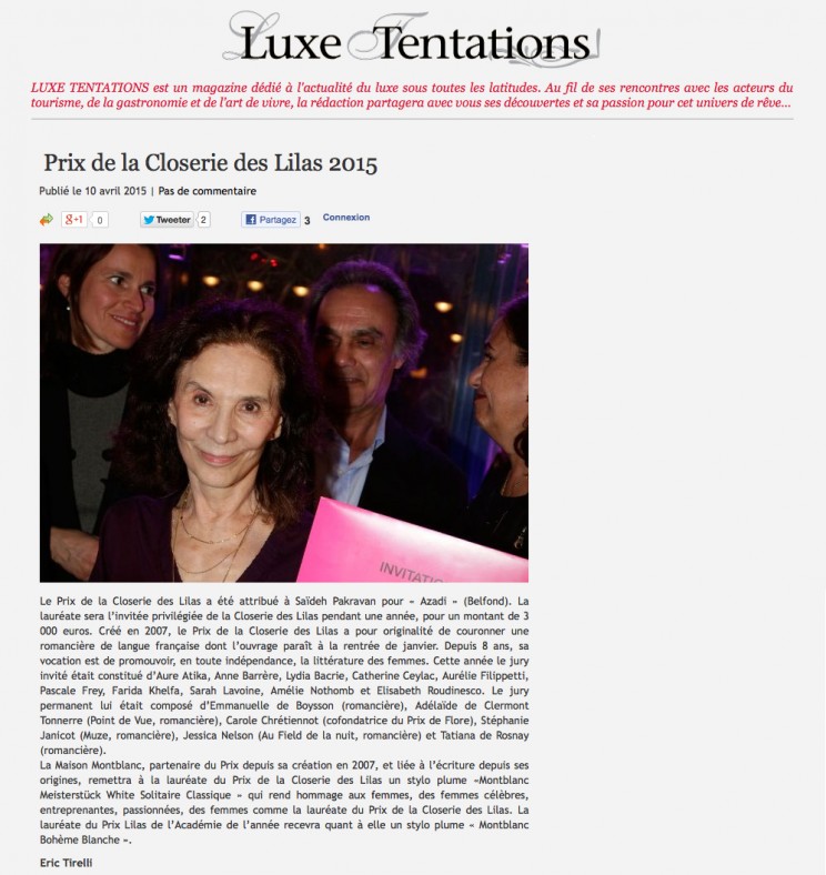 luxe et tentations avril 2015